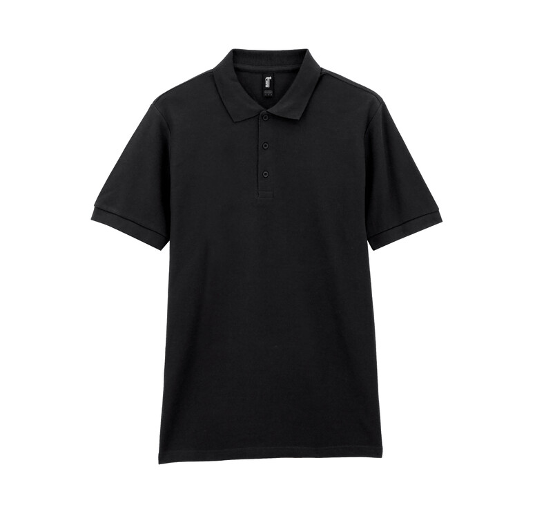 Футболка поло PREMIUM COTTON ADULT DOUBLE PIQUE, ЧЕРНЫЙ 2XL
