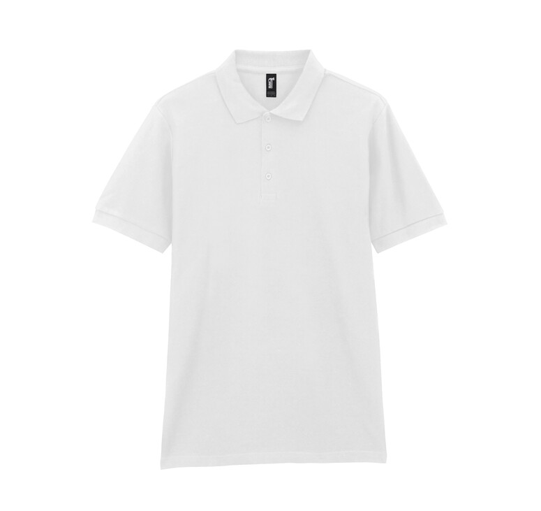 Футболка поло PREMIUM COTTON ADULT DOUBLE PIQUE, БЕЛЫЙ 2XL