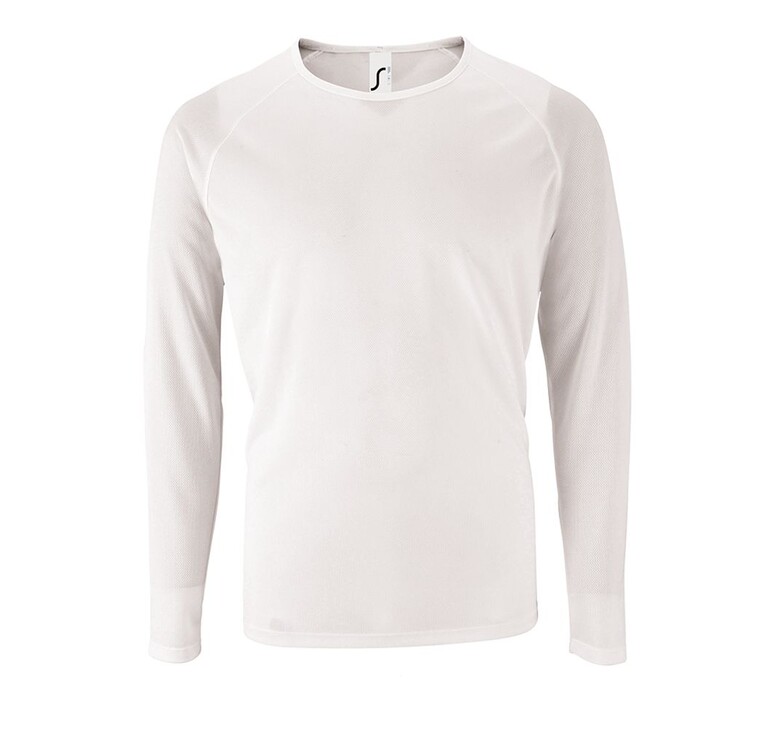 Футболка с длинным рукавом Sporty LSL Men белая, размер L