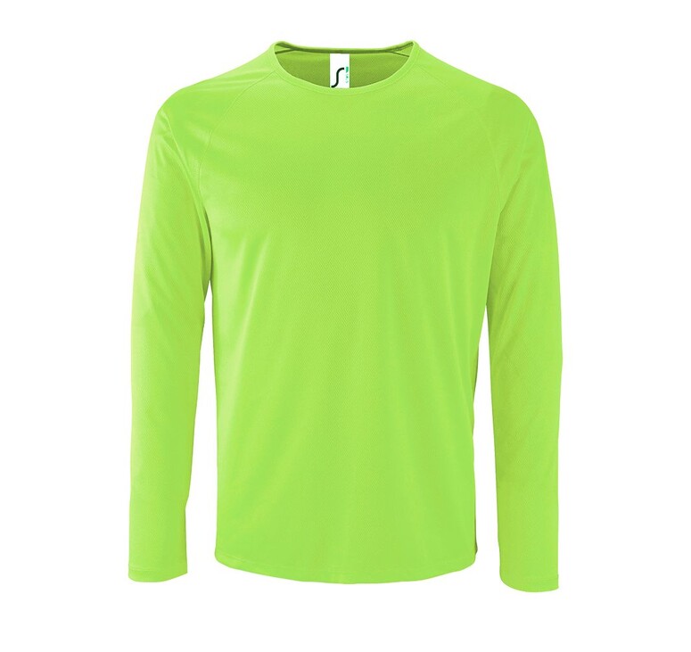 Футболка с длинным рукавом Sporty LSL Men неоново-зеленая, размер 3XL