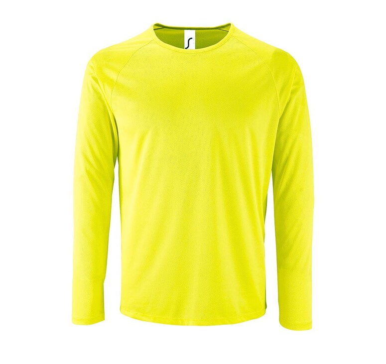 Футболка с длинным рукавом Sporty LSL Men желтый неон, размер 3XL