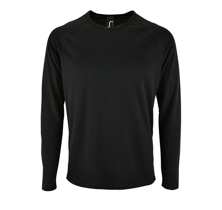 Футболка с длинным рукавом Sporty LSL Men черная, размер 3XL