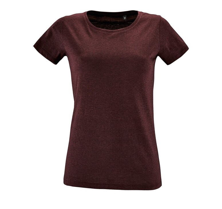 Футболка женская Regent Fit Women бордовый меланж, размер L