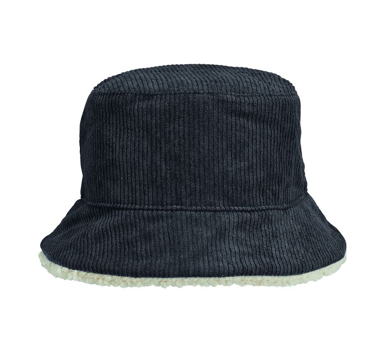 Панама Bucket двусторонняя, темно-серая с бежевым, размер M/L
