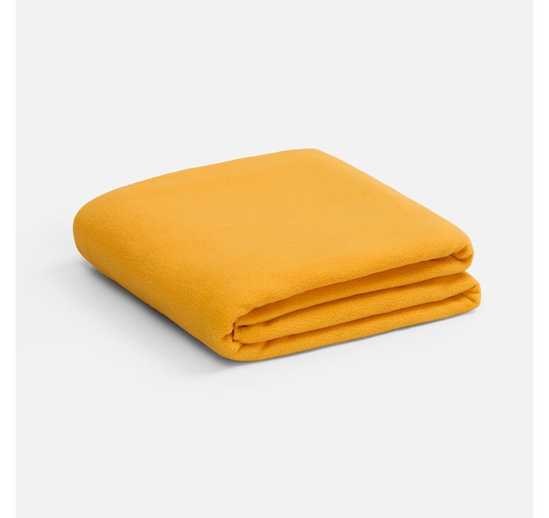 Флисовый плед Warm&Peace XL, желтый