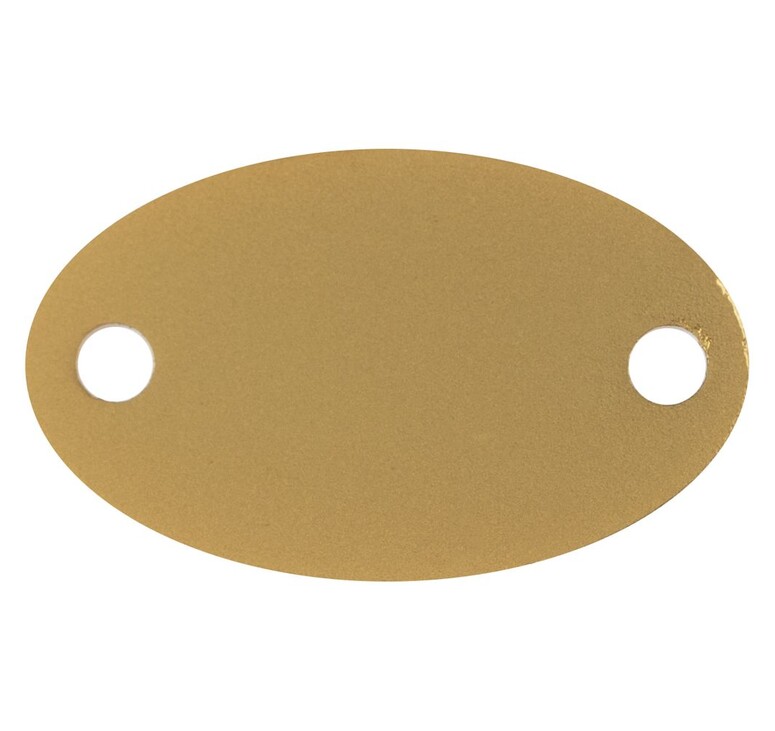Шильдик металлический Alfa Oval, золотистый