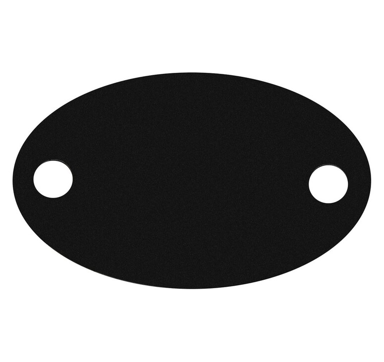 Шильдик металлический Alfa Oval, черный