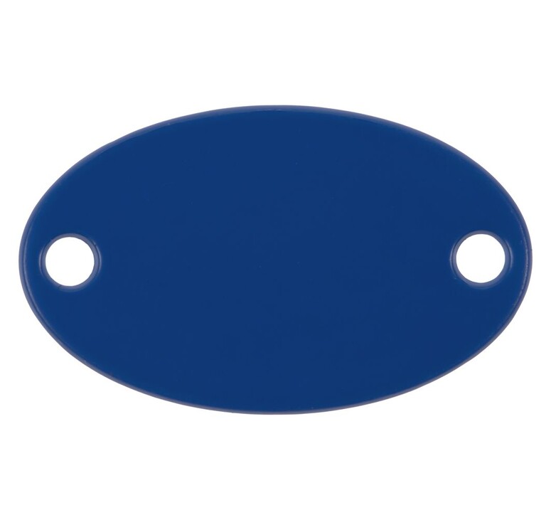 Шильдик металлический Alfa Oval, синий