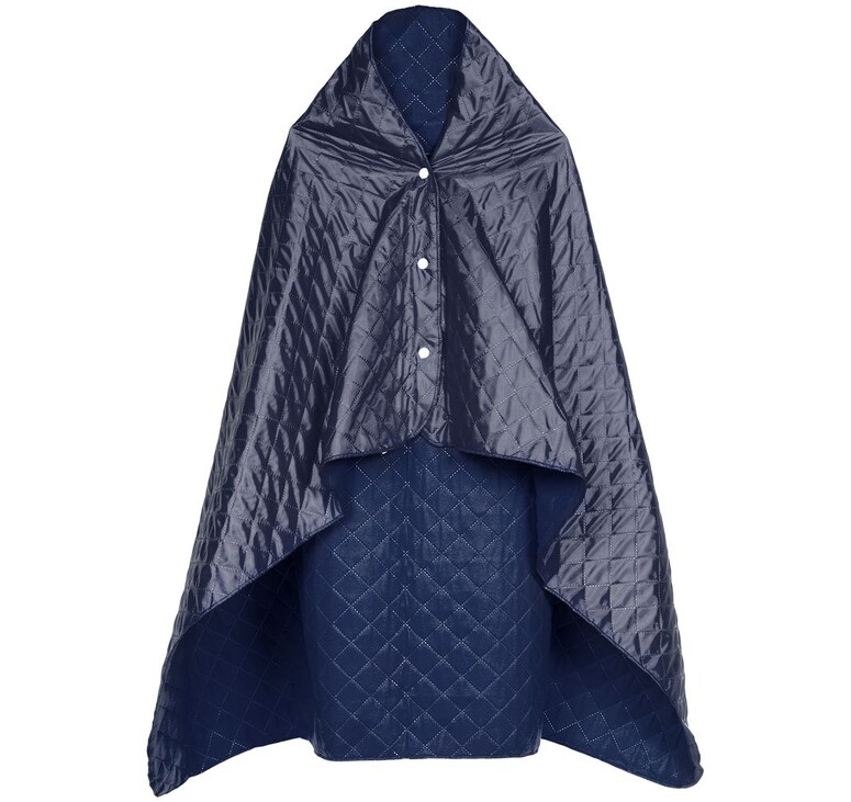 Плед-пончо для пикника SnapCoat, синий