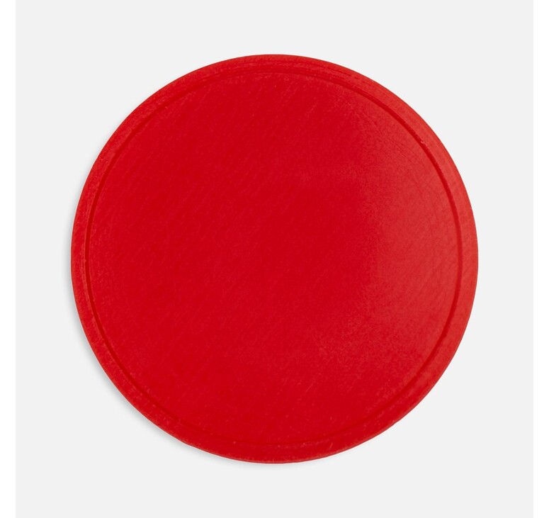 Лейбл из ПВХ Dzeta Round, L, красный