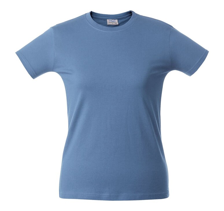 Футболка женская Heavy Lady голубая, размер XS
