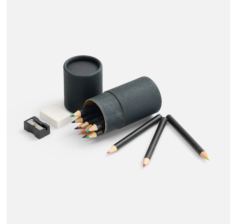 Набор цветных карандашей Pencilvania Tube Plus, черный