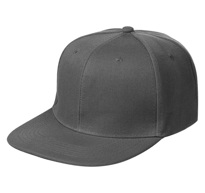 Бейсболка Snapback с прямым козырьком, серая