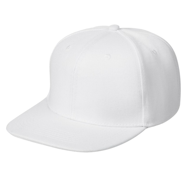 Бейсболка Snapback с прямым козырьком, белая