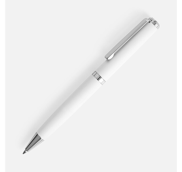 Ручка шариковая Inkish Chrome в футляре, белая
