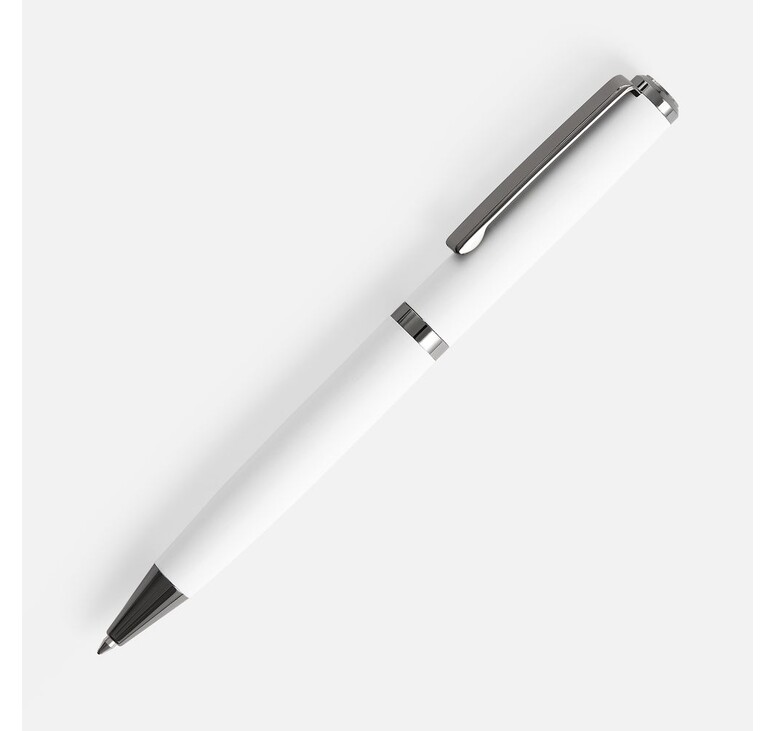Ручка шариковая Inkish Gunmetal в футляре, белая