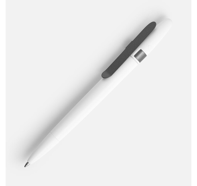 Ручка шариковая Prodir DS5 TSM Metal Clip, белая с серым