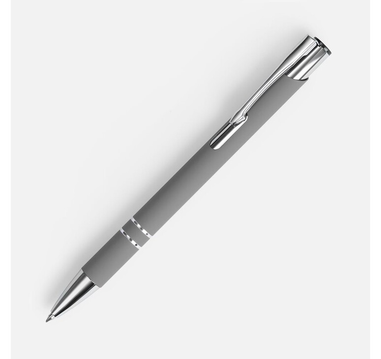 Ручка шариковая Keskus Soft Touch, серая