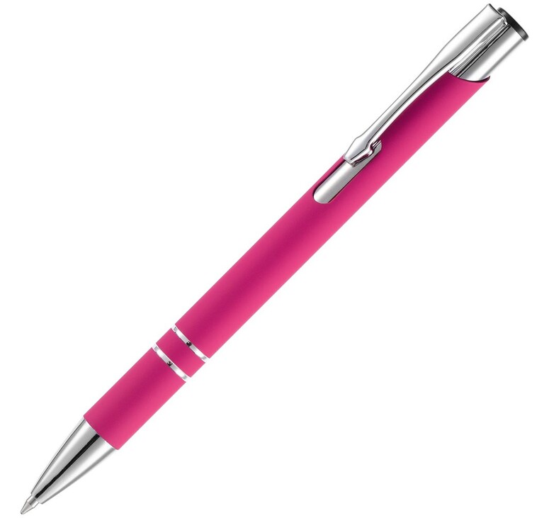 Ручка шариковая Keskus Soft Touch, розовая