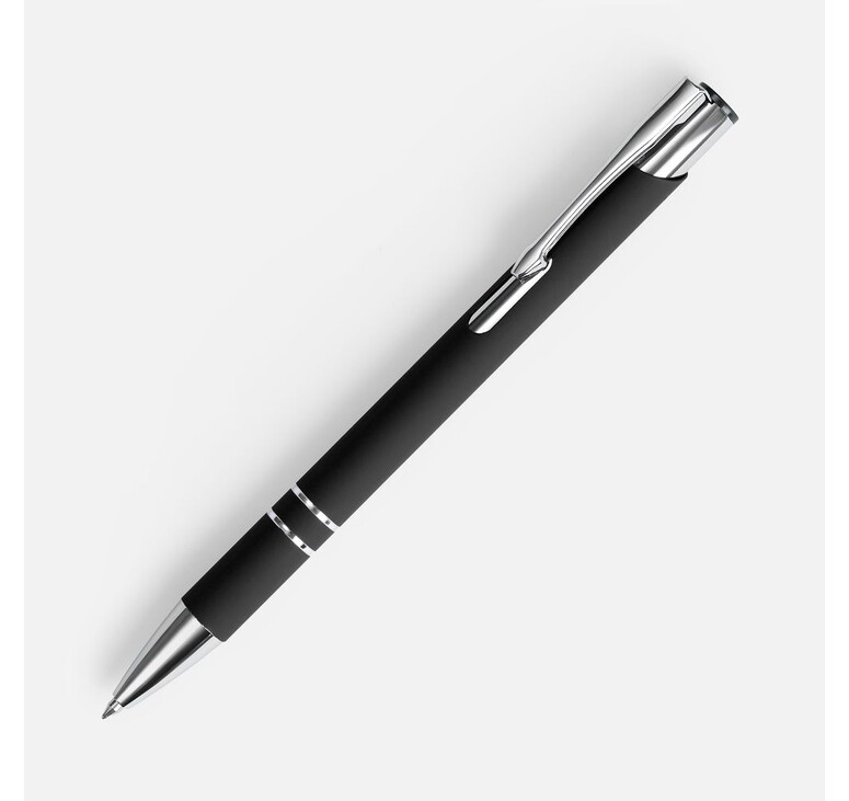 Ручка шариковая Keskus Soft Touch, черная