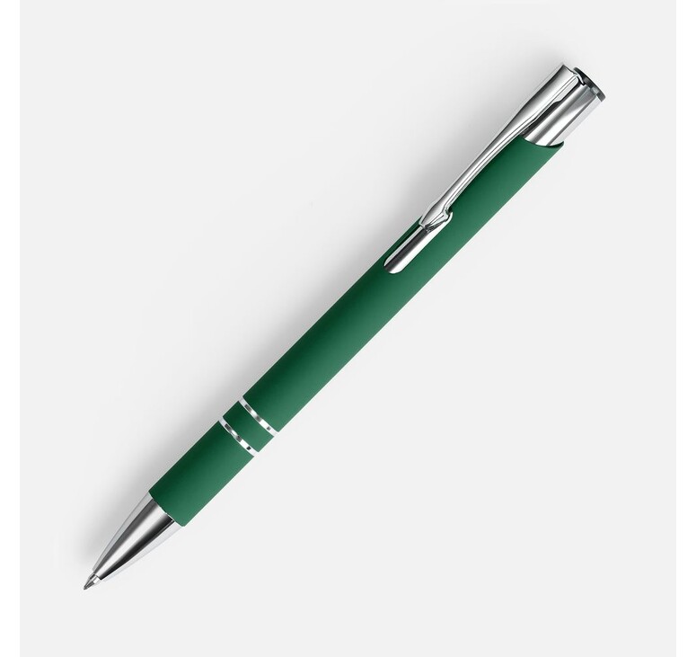 Ручка шариковая Keskus Soft Touch, зеленая