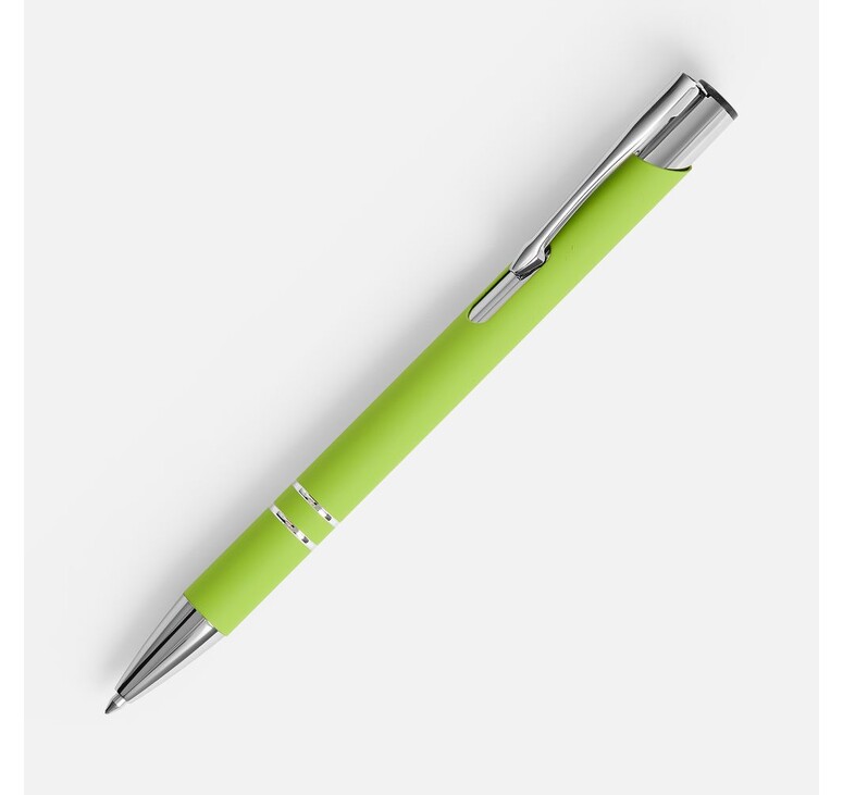 Ручка шариковая Keskus Soft Touch, зеленое яблоко