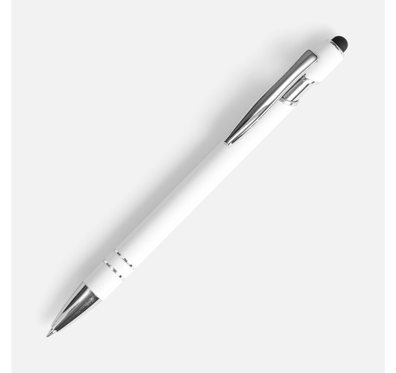 Ручка шариковая Pointer Soft Touch со стилусом, белая