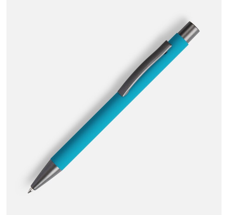 Ручка шариковая Atento Soft Touch, бирюзовая