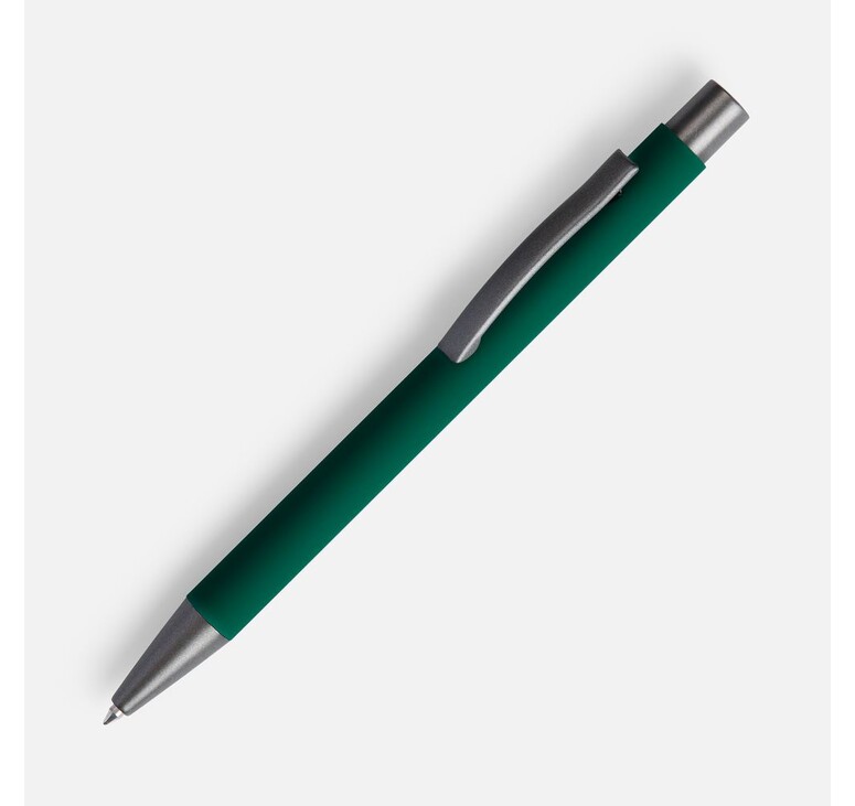 Ручка шариковая Atento Soft Touch, зеленая