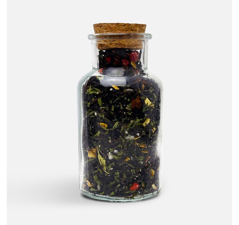 Чай «Сокочай», мини, черный с соком ананаса, клубникой, мятой, медом и лимоном