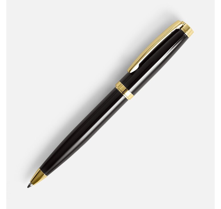 Ручка шариковая Letra Gold, глянцевая, черная
