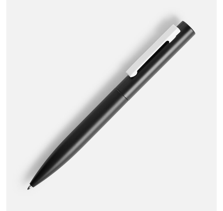 Ручка шариковая Inkolor, черная с белым
