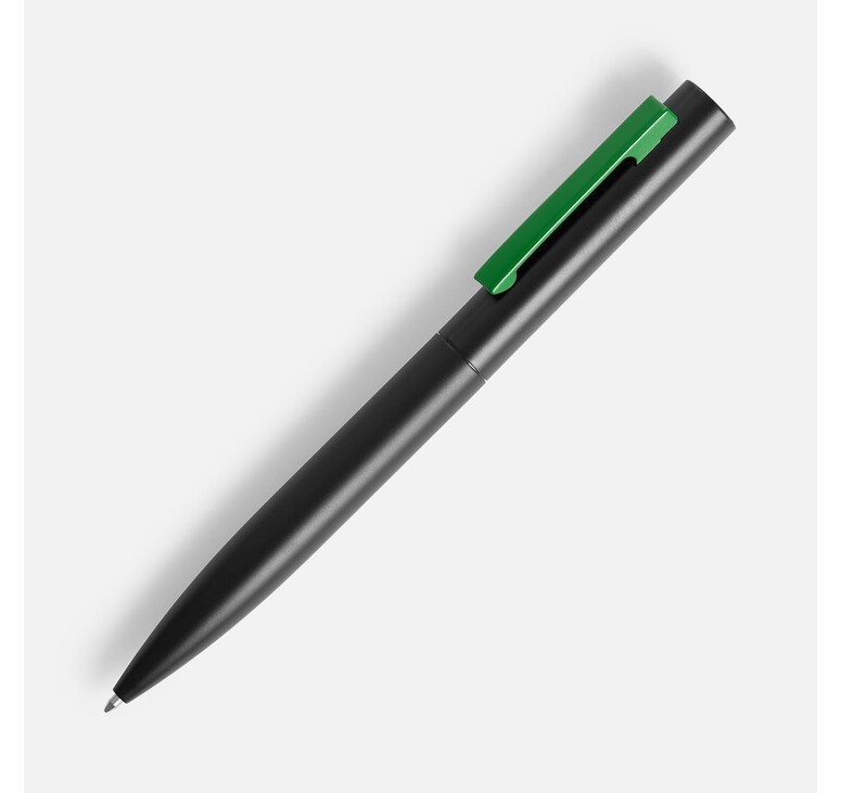 Ручка шариковая Inkolor, черная с зеленым
