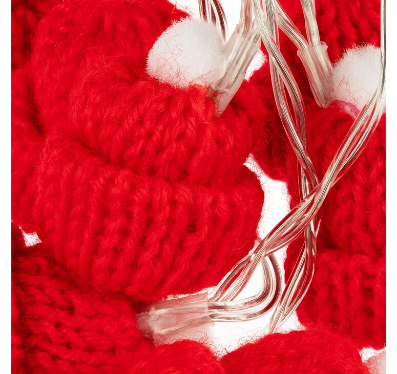 Гирлянда Cosy Poms, красная