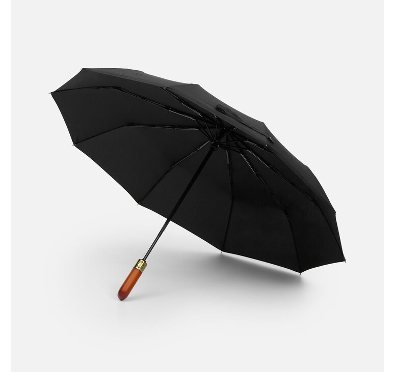 Зонт складной Cloudburst в подарочной упаковке, черный