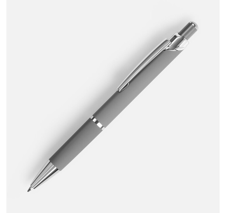Ручка шариковая Chromos Soft Touch, серая