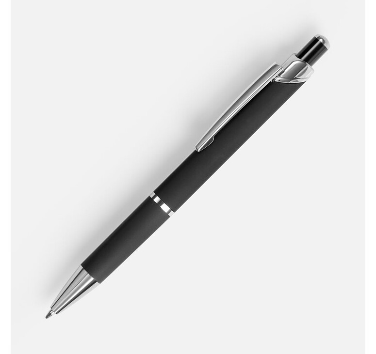 Ручка шариковая Chromos Soft Touch, черная