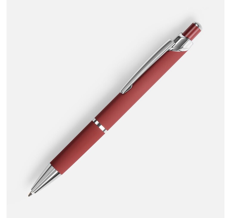 Ручка шариковая Chromos Soft Touch, красная