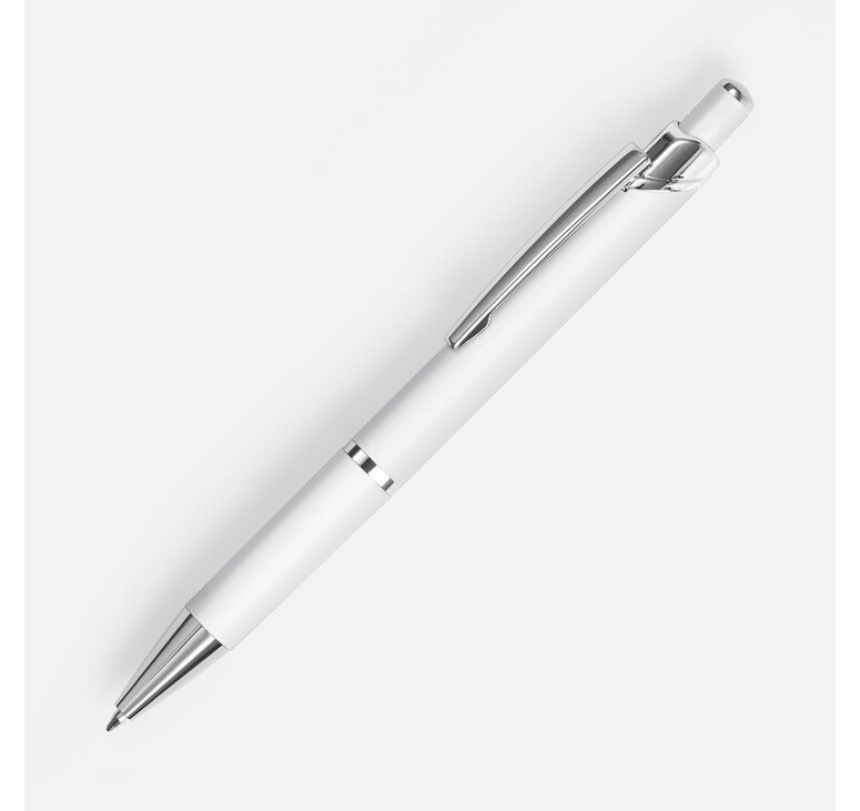 Ручка шариковая Chromos Soft Touch, белая