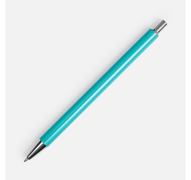 Ручка шариковая Slim Beam, бирюзовая