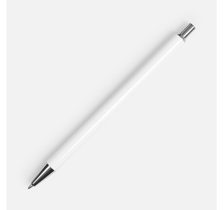 Ручка шариковая Slim Beam, белая