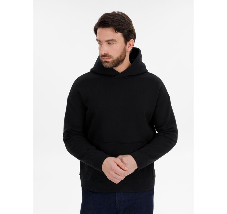 Худи оверсайз унисекс Snuggie, черное, размер XS/S