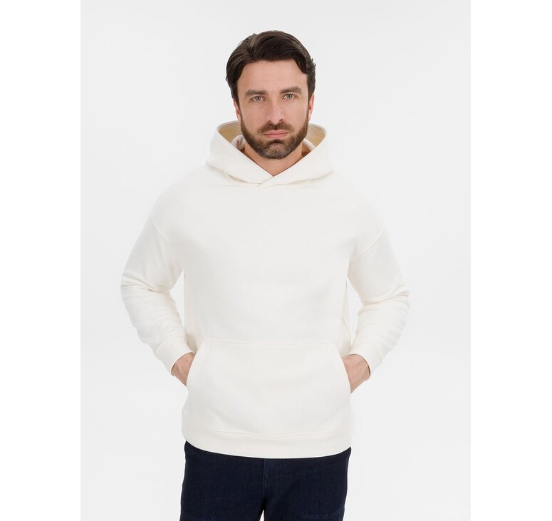 Худи оверсайз унисекс Snuggie, молочно-белое, размер XS/S