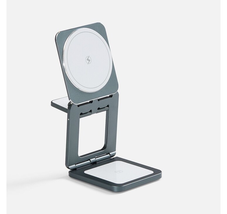 Складная станция беспроводной зарядки Plat Form, серая