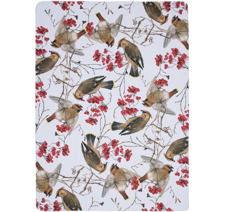 Флисовый плед Winter Bird