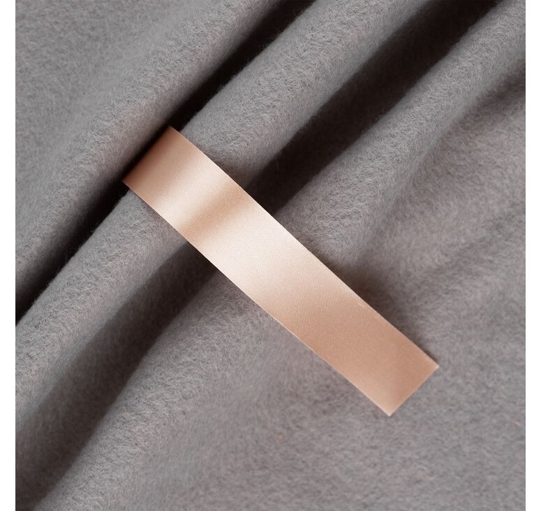 Лента сатиновая Satin 20 S, светло-бежевая, 30 см