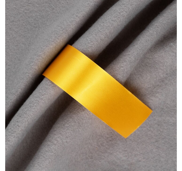 Лента сатиновая Satin 35 М, желтая, 90 см