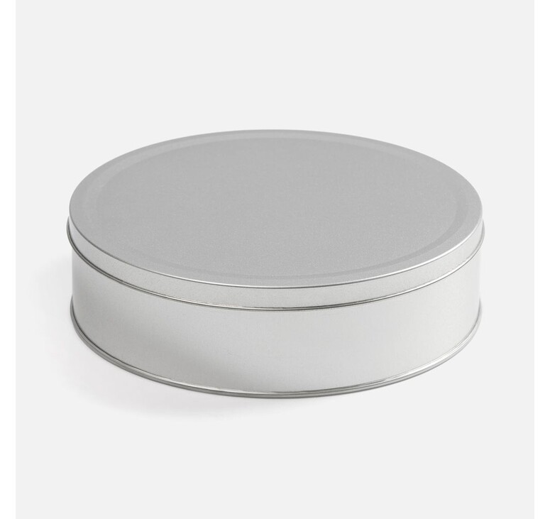 Коробка Pragmax L, круглая, серебристая