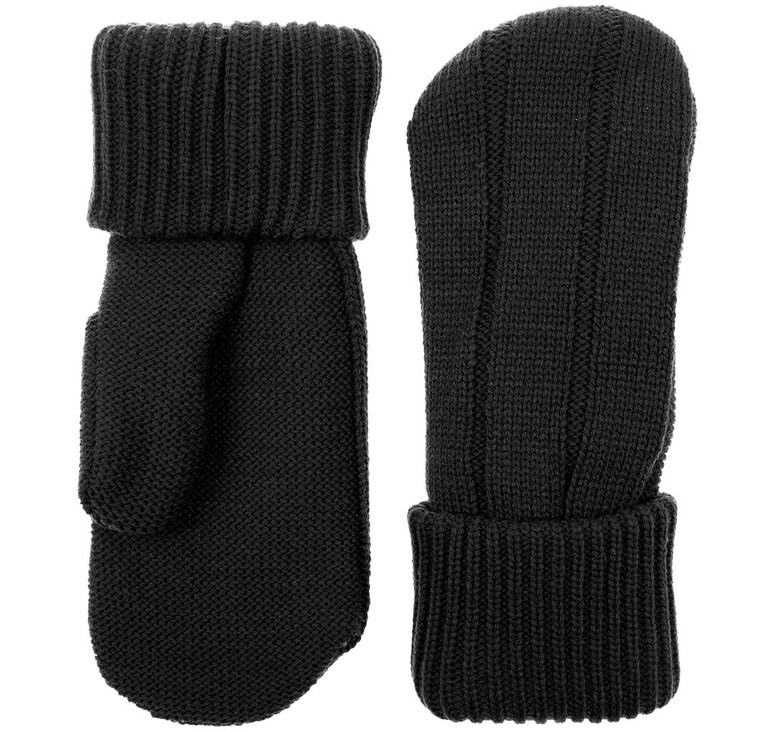 Варежки Knit Beat, черные, размер S/M