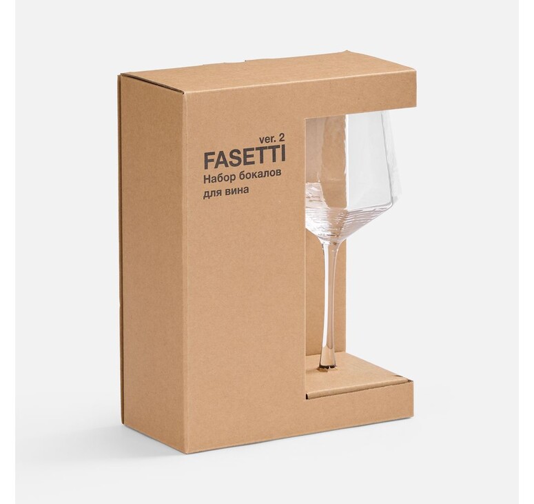 Набор из 2 бокалов для вина Fasetti, ver.2
